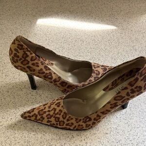 Nine West Brown Leopard Print Heels
